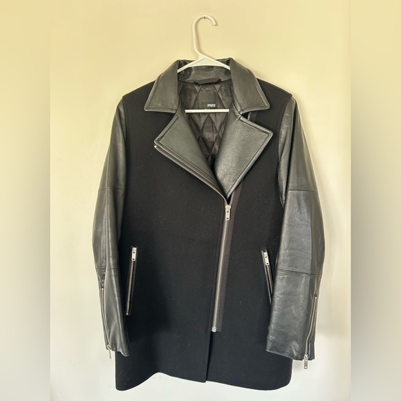 Wilfred Free Moto Fei Coat Black Size Medium - Picture 1 of 11